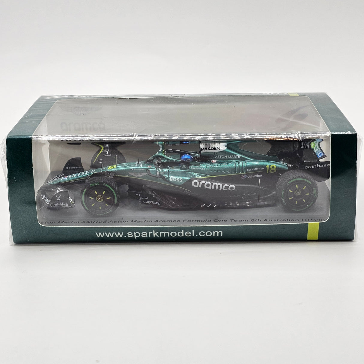 Spark Aston Martin AMR25 #18 Lance Stroll 6th Australian GP 2025 1/43 Scale S9588