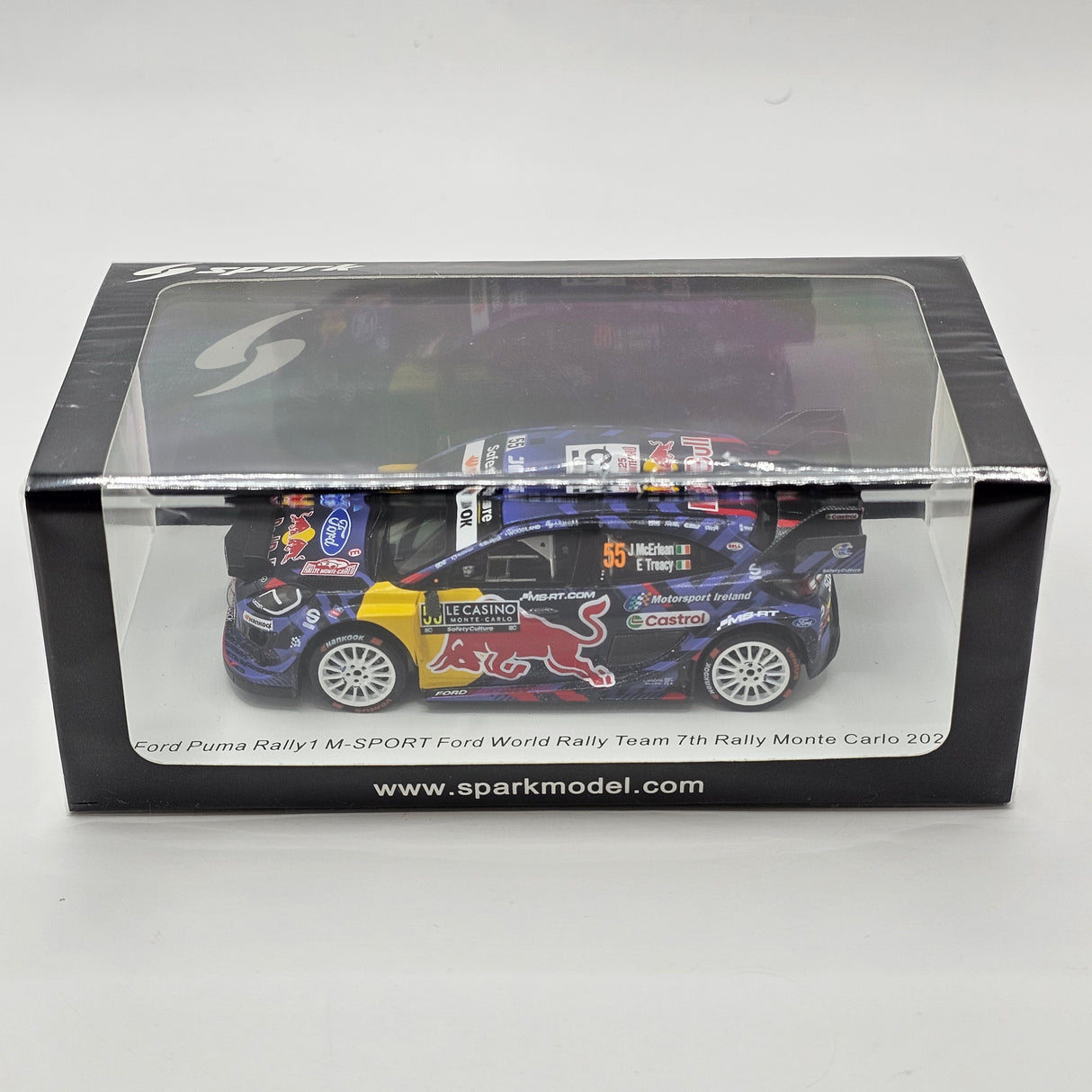 Spark Ford Puma Rally1 #55 M-SPORT Ford World Rally Team 7th Rally Monte Carlo 2025 1/43 Scale