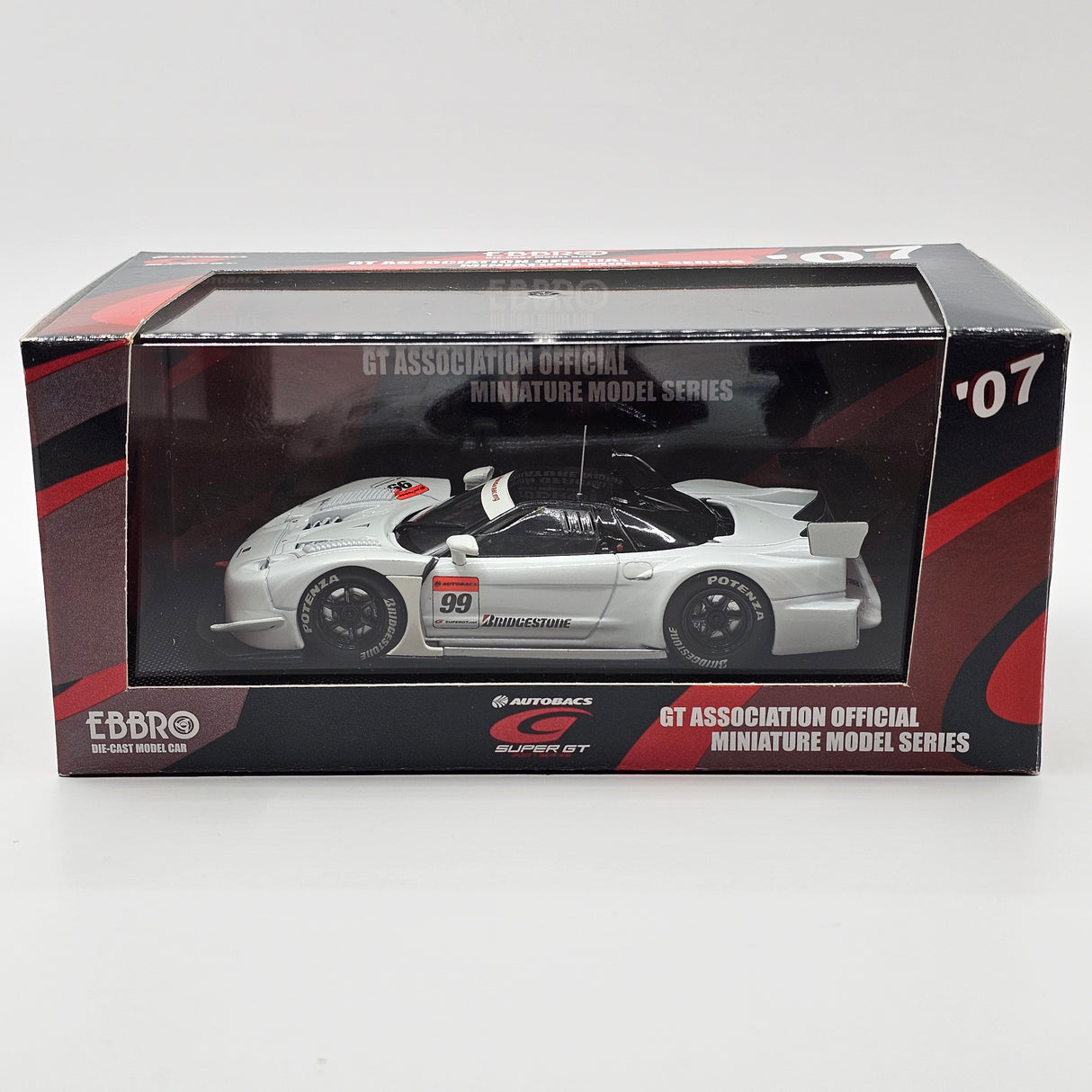 EBBRO Honda NSX GT500 #99 Test Car Super GT 2007 1/43 Scale