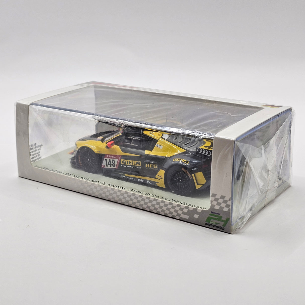 Spark Audi R8 LMS BE #148 Giti Tire Motorsport Winner SP8 24Hrs Nurburgring 2019 1/43 Scale
