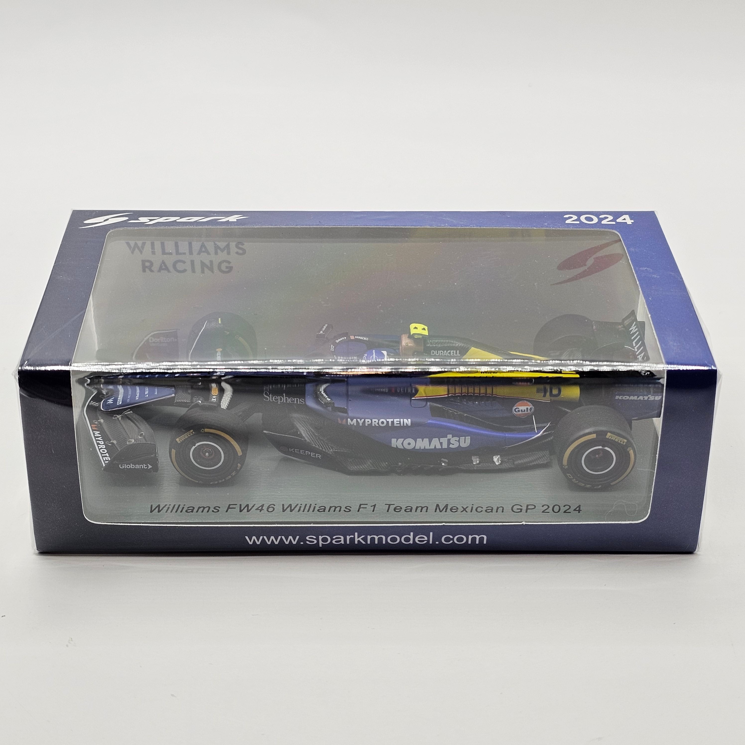 Spark Williams FW46 #43 Franco Colapinto Mexican F1 GP 2024 1/43 Scale
