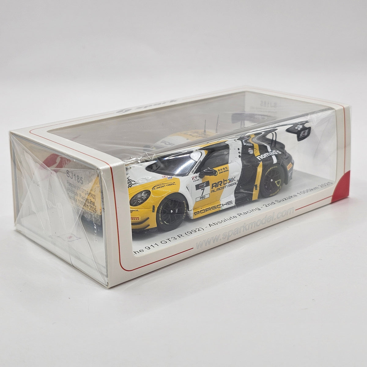 Spark Porsche 911 GT3R 992 #7 Absolute Racing 2nd Suzuka 1000KM 2025 1/43 Scale SJ185