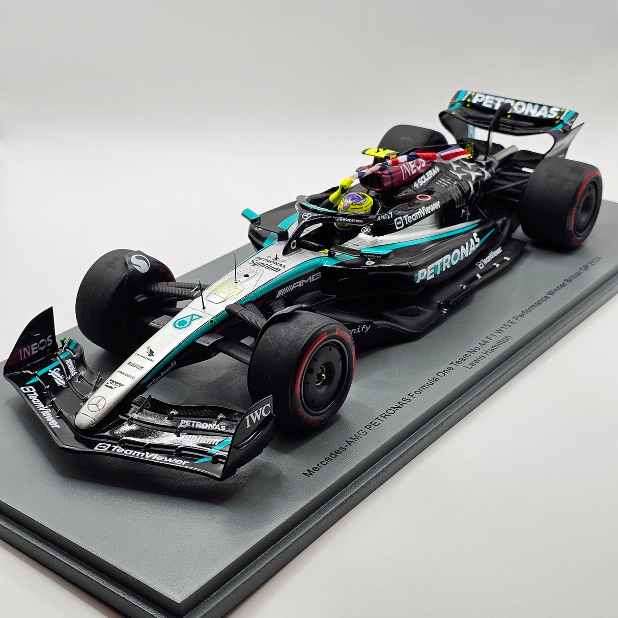 Spark Mercedes-AMG F1 W15 #44 Hamilton Winner British F1 GP 2024 1/18 18S999