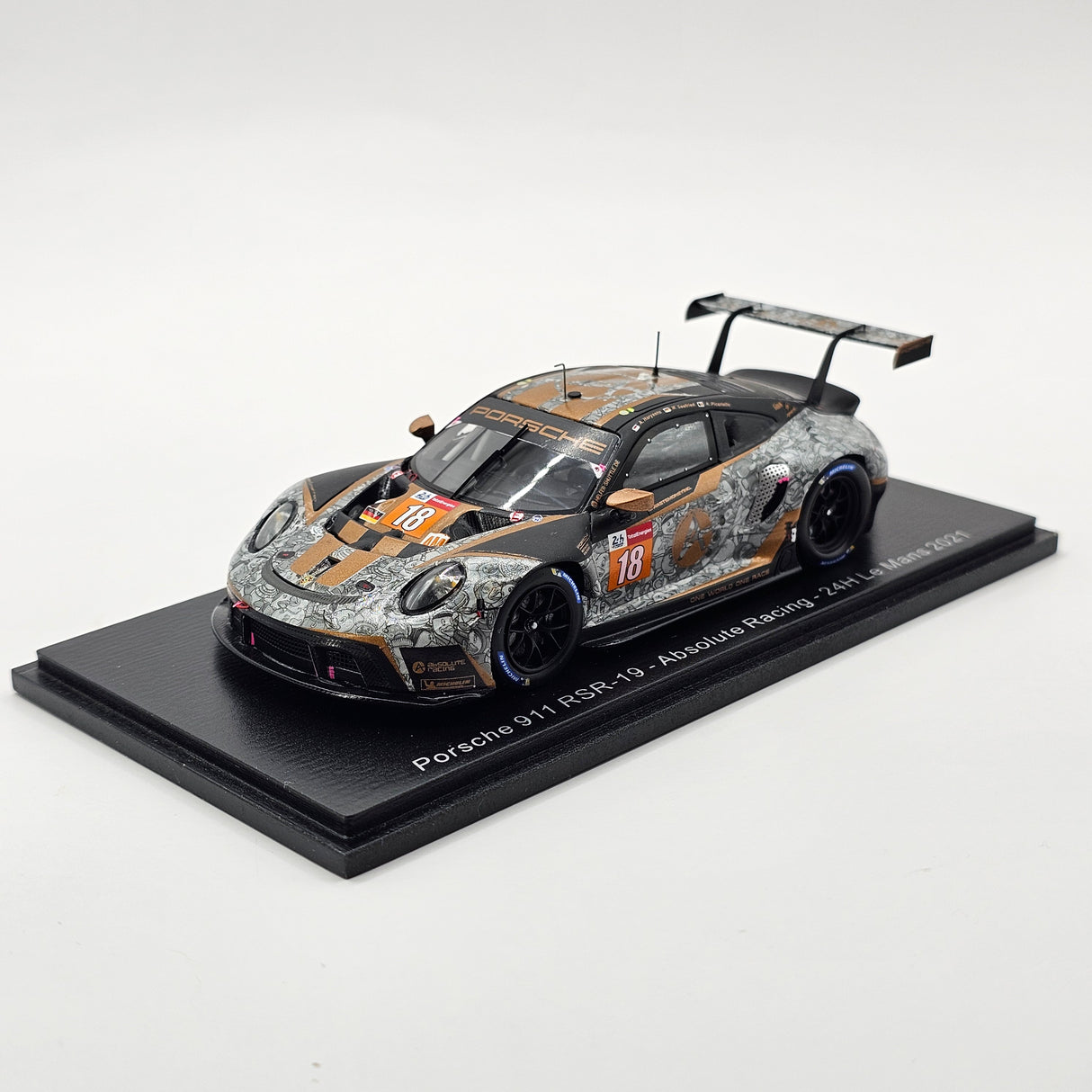 Spark Porsche 911 RSR-19 #18 Absolute Racing 24Hrs Le Mans 2021 1/43 Scale S8265