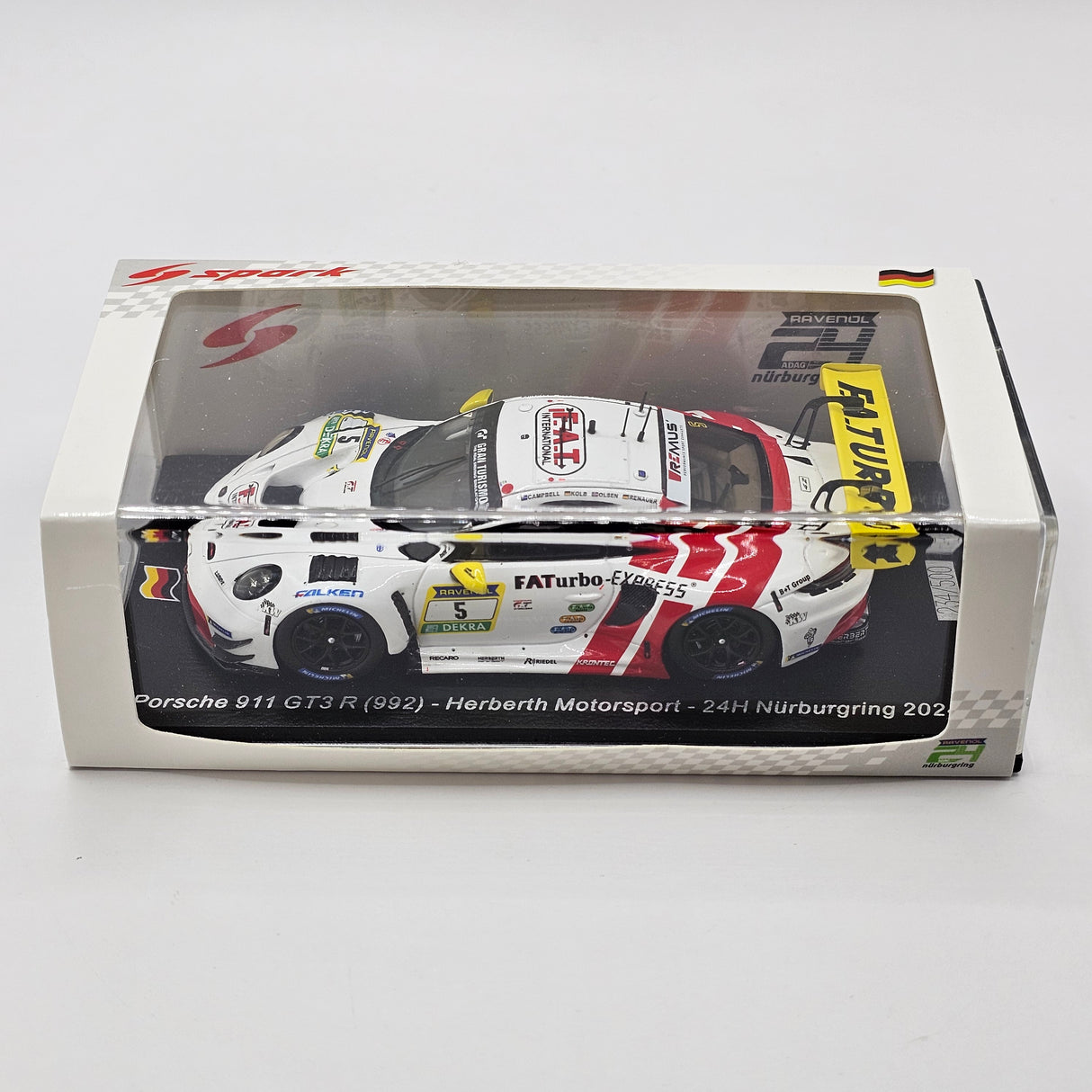 Spark Porsche 911 GT3 R #5 Herberth Motorsport 24Hrs Nurburgring 2024 1/43 Scale