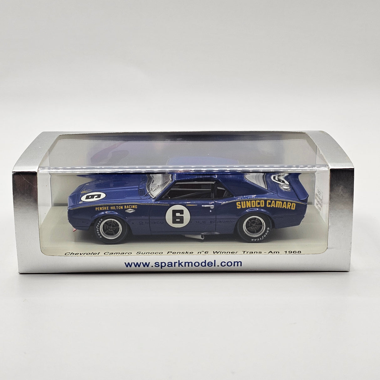 Spark Chevrolet Camaro Z28 #6 Penske-Hilton Racing Trans Am 1968 Winner 1/43 Scale S2601