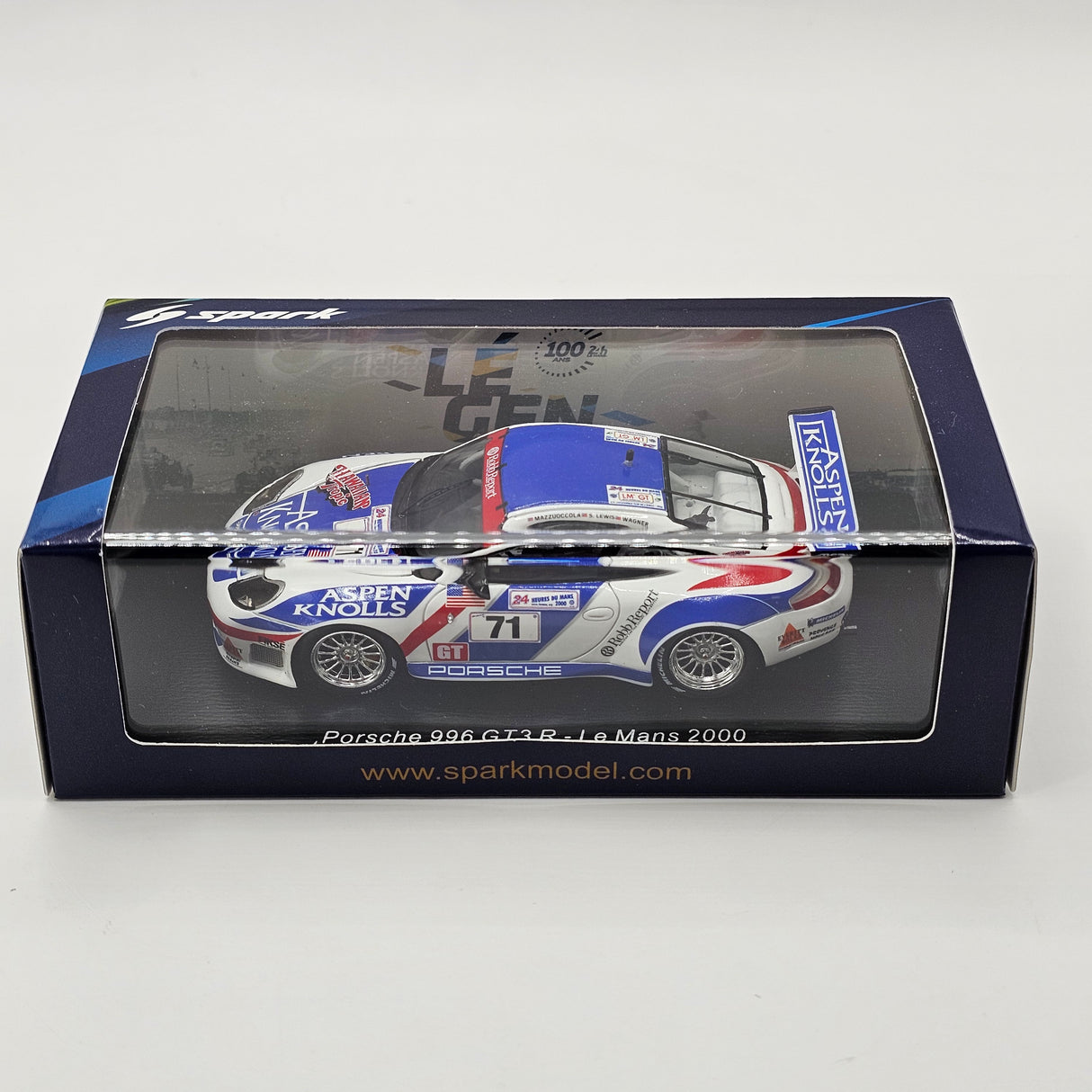 Spark Porsche 911 GT3-R #71 Michael Colucci Racing 24Hrs Le Mans 2000 1/43 Scale