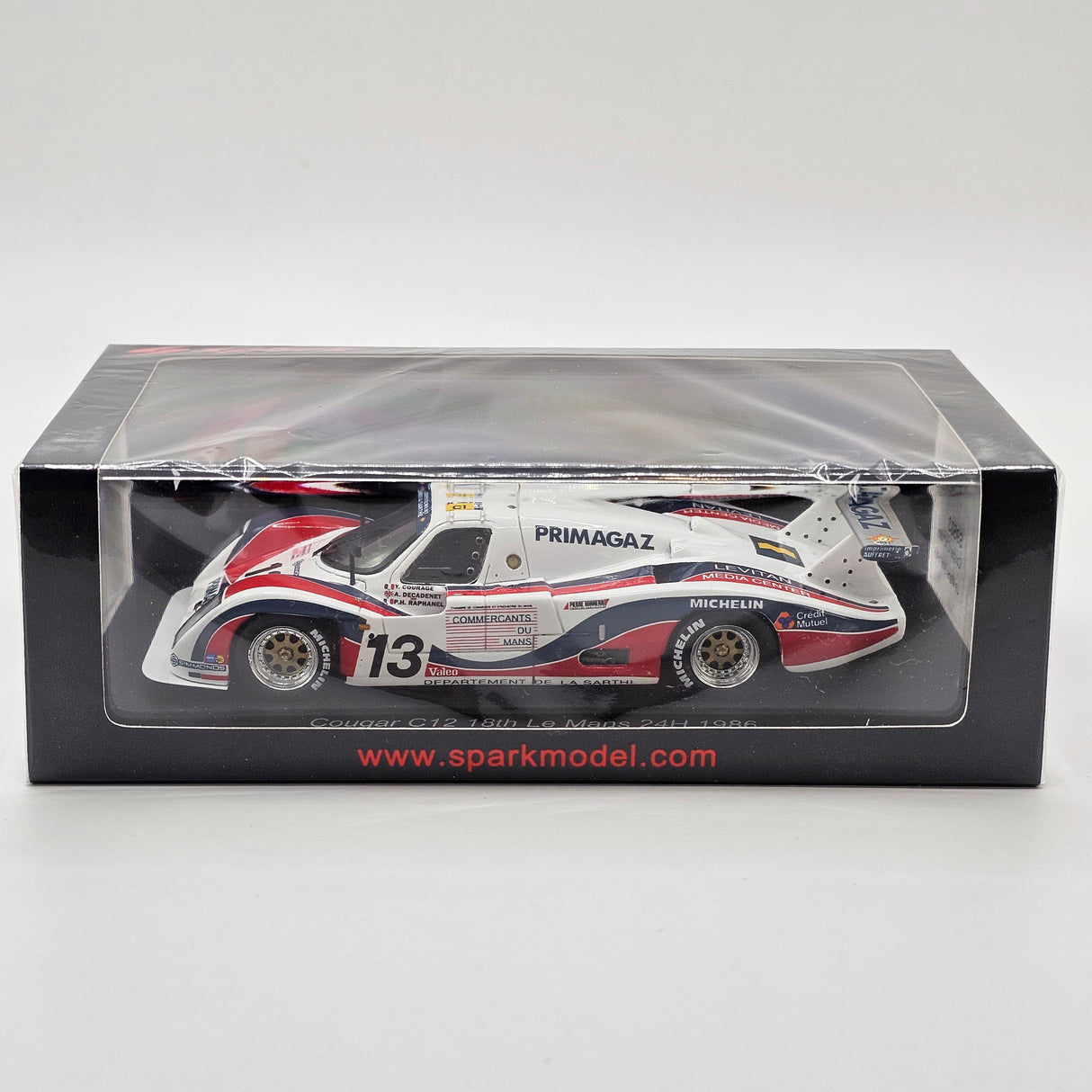 Spark Cougar C12 #13 Courage Compétition 24Hrs Le Mans 1986 1/43 Scale S9503