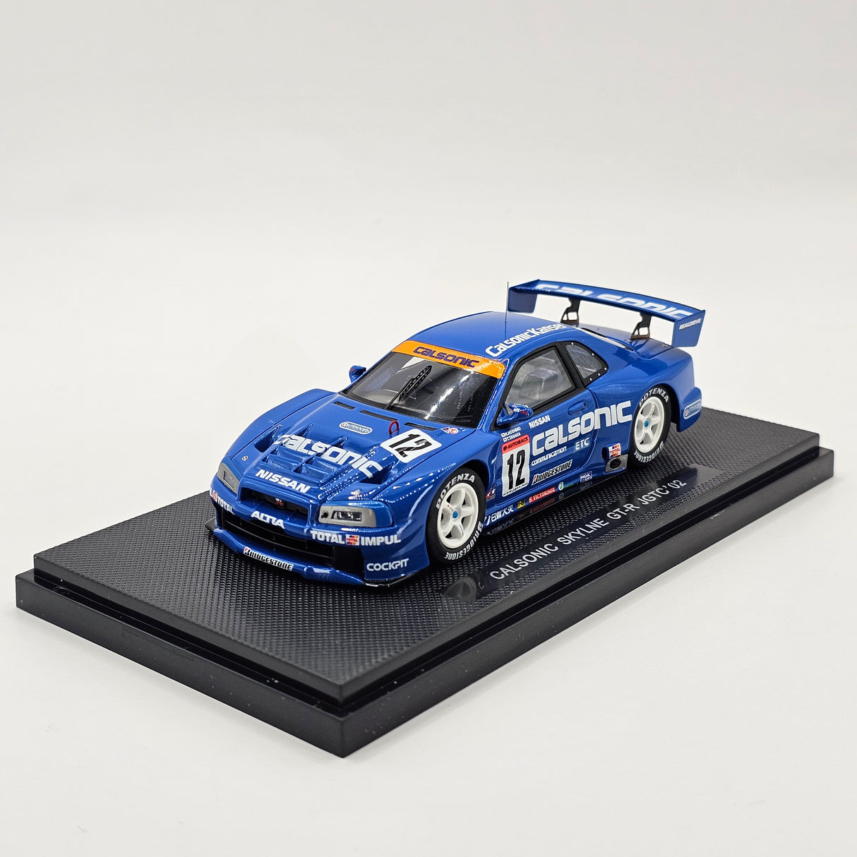 EBBRO P-4 Nissan Skyline R34 GT-R GT500 #12 Calsonic JGTC 2002 1/43 Scale