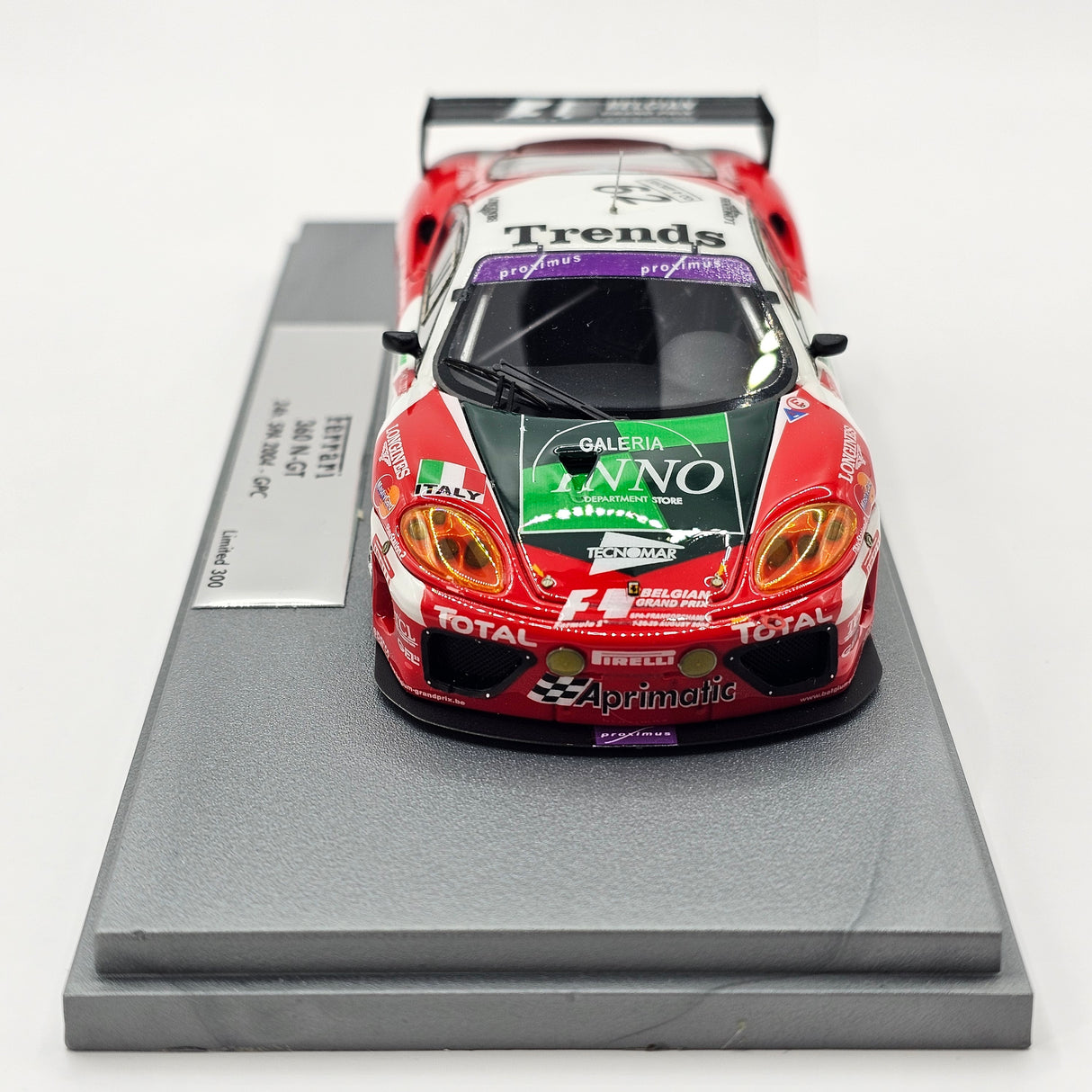 BBR Gasoline Ferrari 360 Modena GTC #62 G.P.C 24Hrs Spa 2004 1/43 Scale