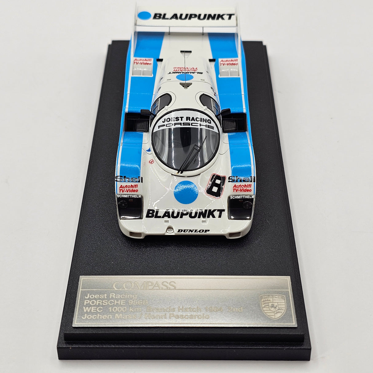 Compass Porsche 956B #8 Joest Racing 1984 1000 km of Brands Hatch 1/43 Scale