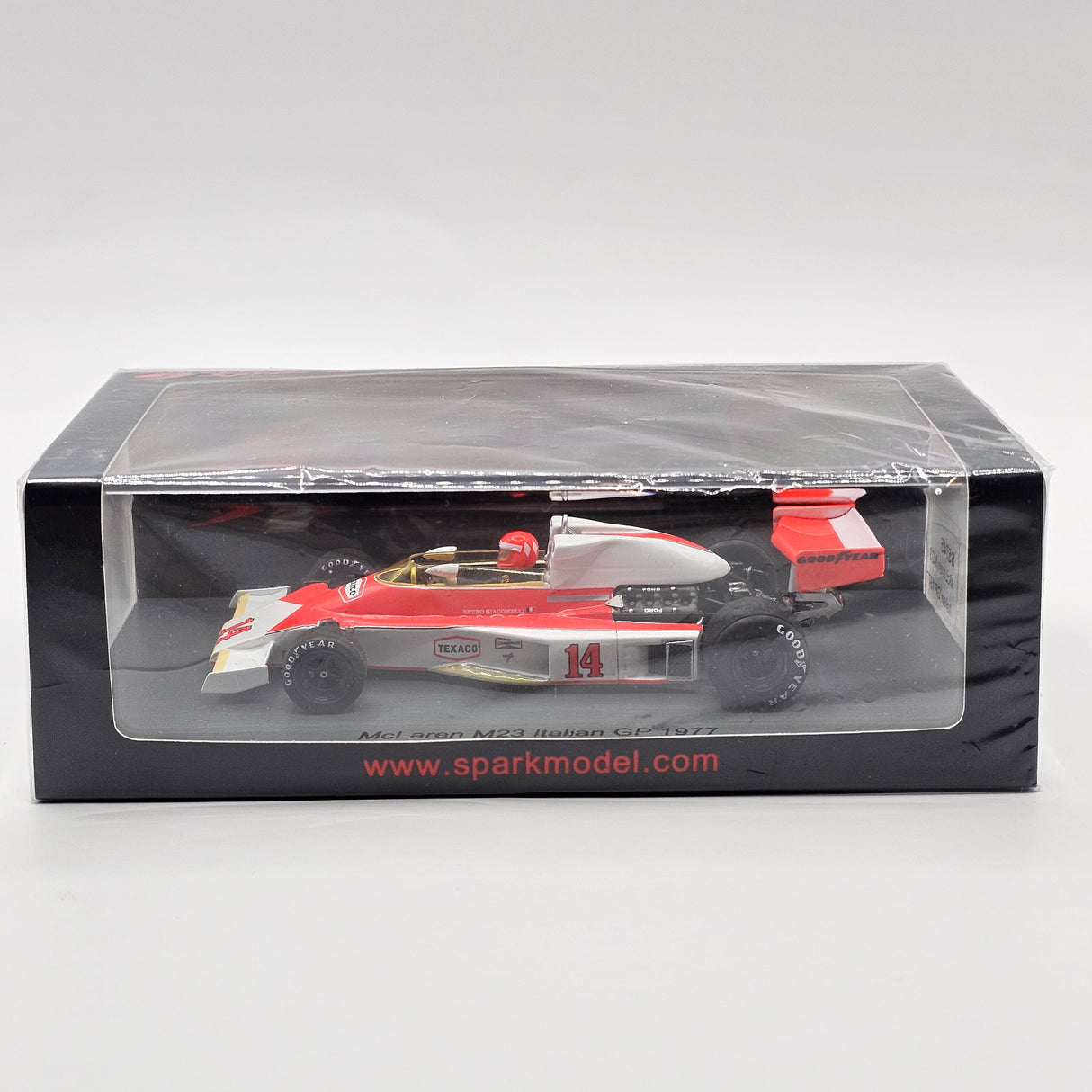 Spark McLaren M23 #14 Bruno Giacomelli 1977 Italian Formula 1 GP 1/43 Scale S5745