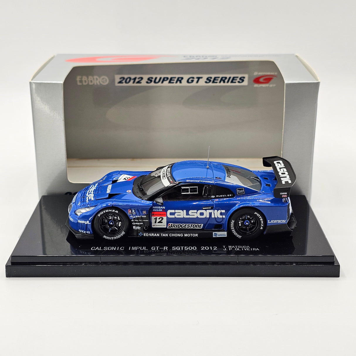 EBBRO Nissan GT-R GT500 #12 Calsonic Team Impul Super GT 2012 1/43 Scale