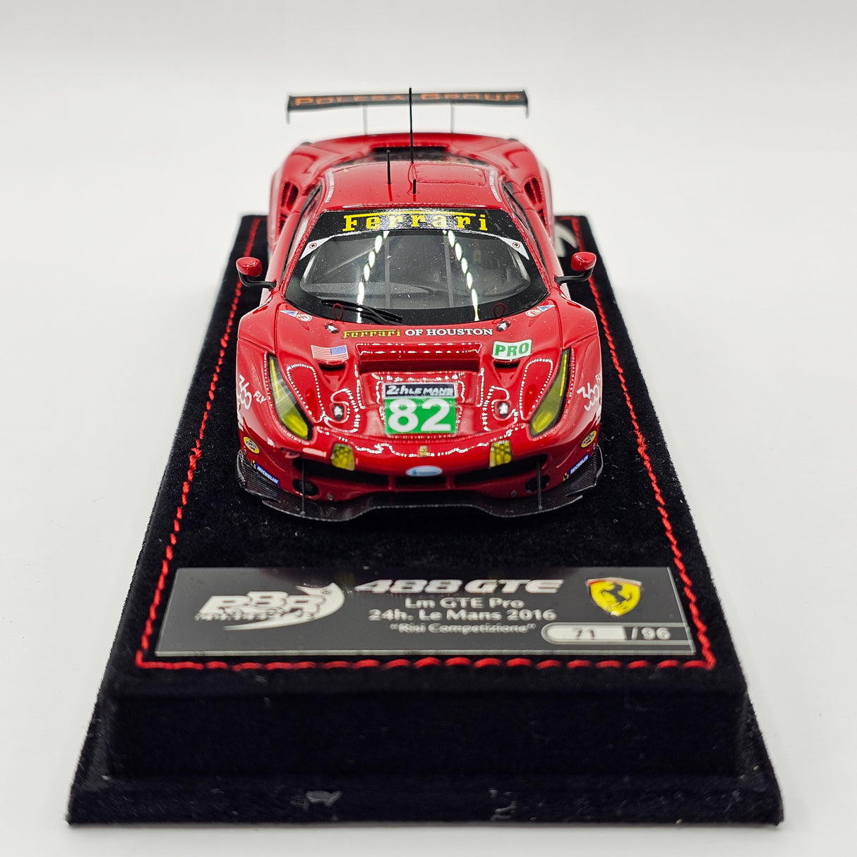 BBR Concept 43 Ferrari 488 GTE #82 Risi Competizione 24Hrs Le Mans 2016 1/43 Scale