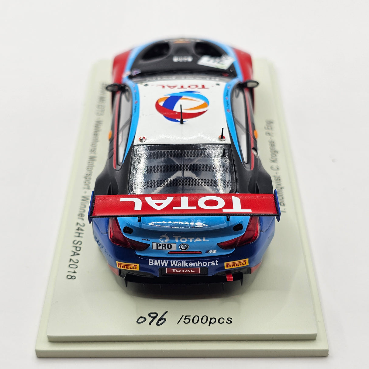 Spark BMW M6 GT3 #34 Walkenhorst Motorsport Winner 24Hrs Spa 2018 1/43 Scale