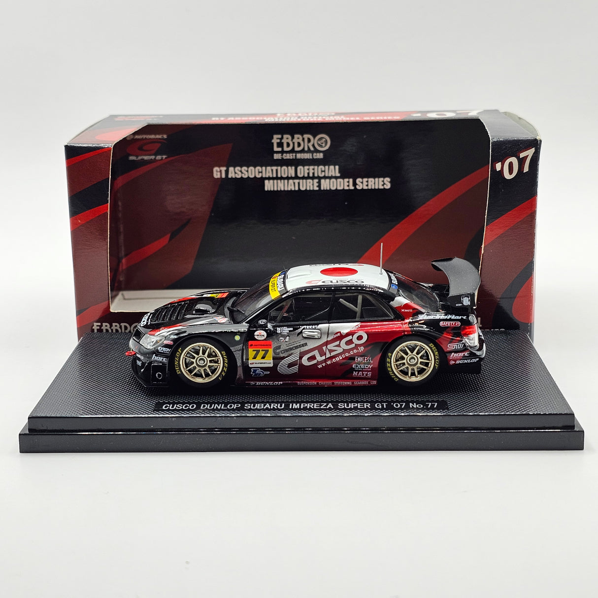EBBRO Subaru Impreza WRX STI GT300 #77 Cusco Racing Super GT 2007 1/43 Scale