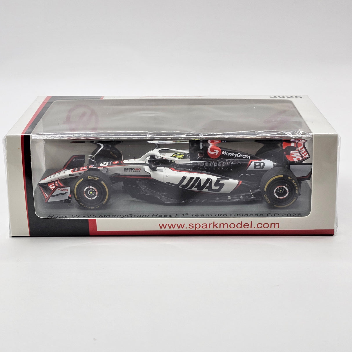 Spark Haas VF-25 #87 Oliver Bearman 8th Chinese GP 2025 1/43 Scale
