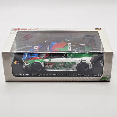 Spark Audi R8 LMS #4 Team Phoenix Winner 24Hrs Nurburgring 2019 Weathered 1/43 Scale