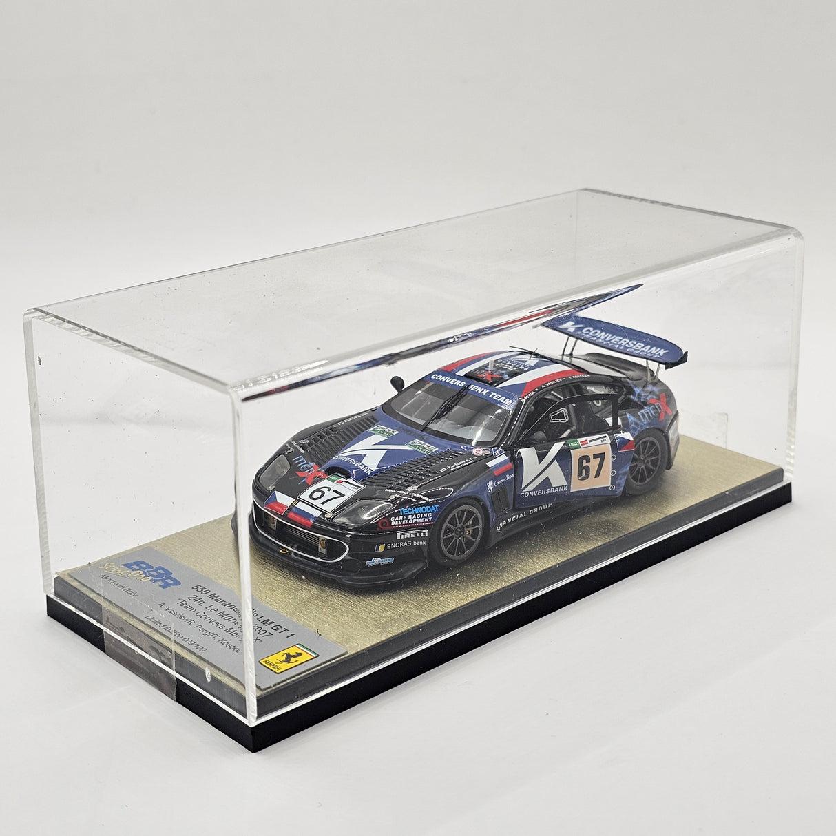 BBR Ferrari 550-GTS Maranello #67 Convers MenX Racing 24Hrs Le Mans 2007 1/43 Scale