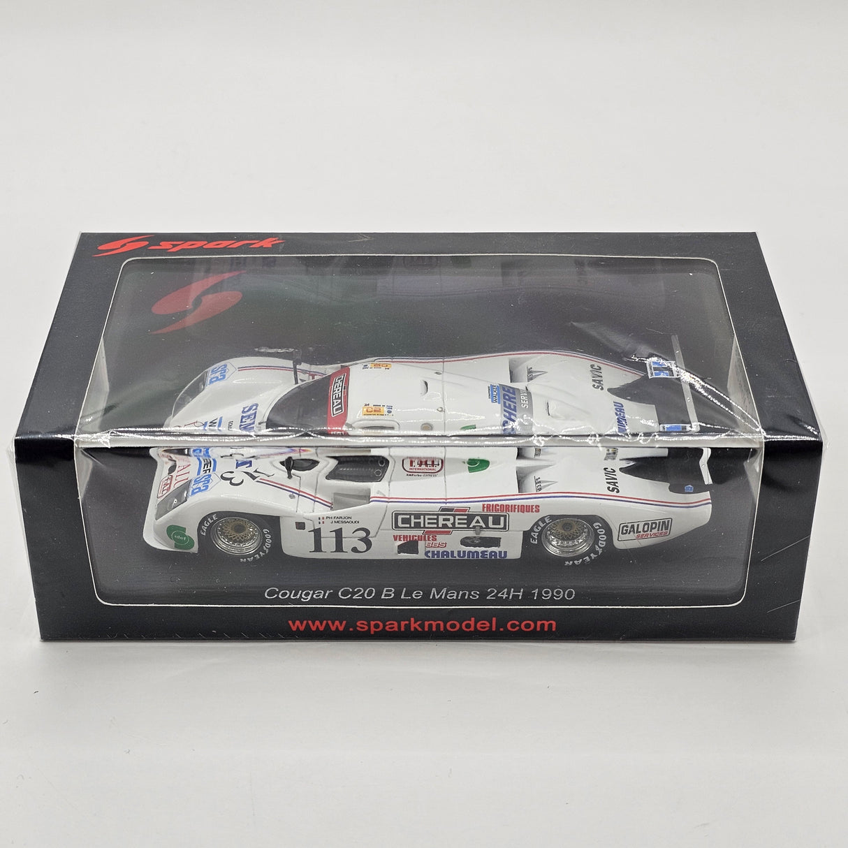 Spark Cougar C20B #113 Etablissements Chéreau 24Hrs Le Mans 1990 1/43 Scale S9511
