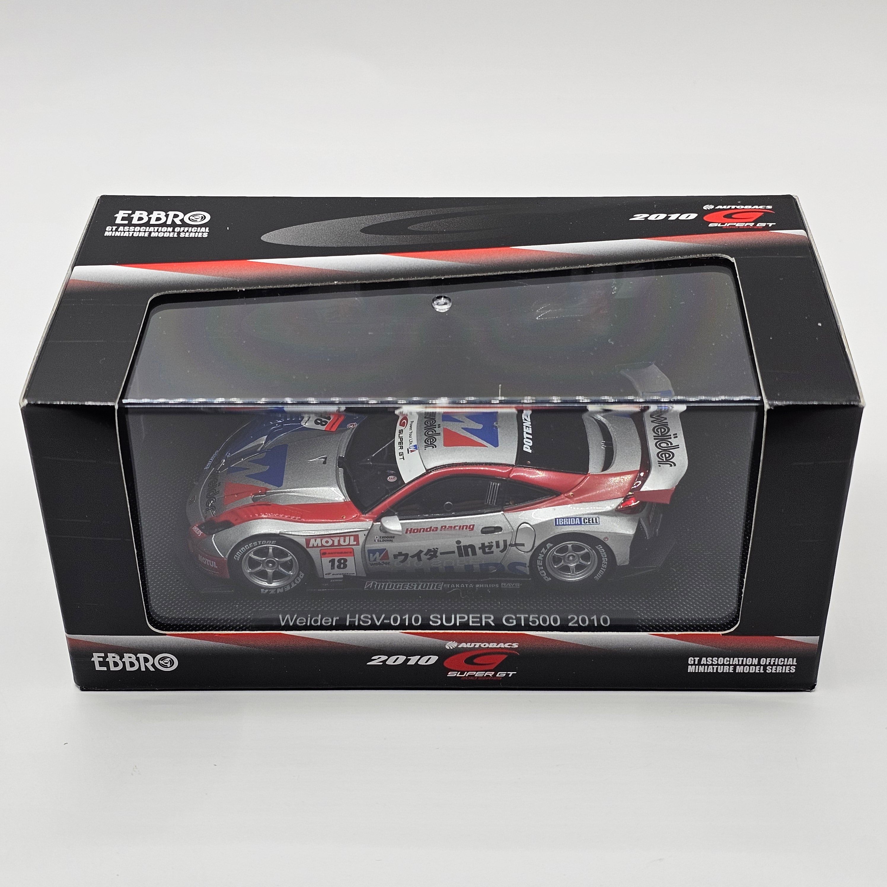 EBBRO Honda HSV-010 #18 Weider Honda Racing Super GT 2010 Champions 1/