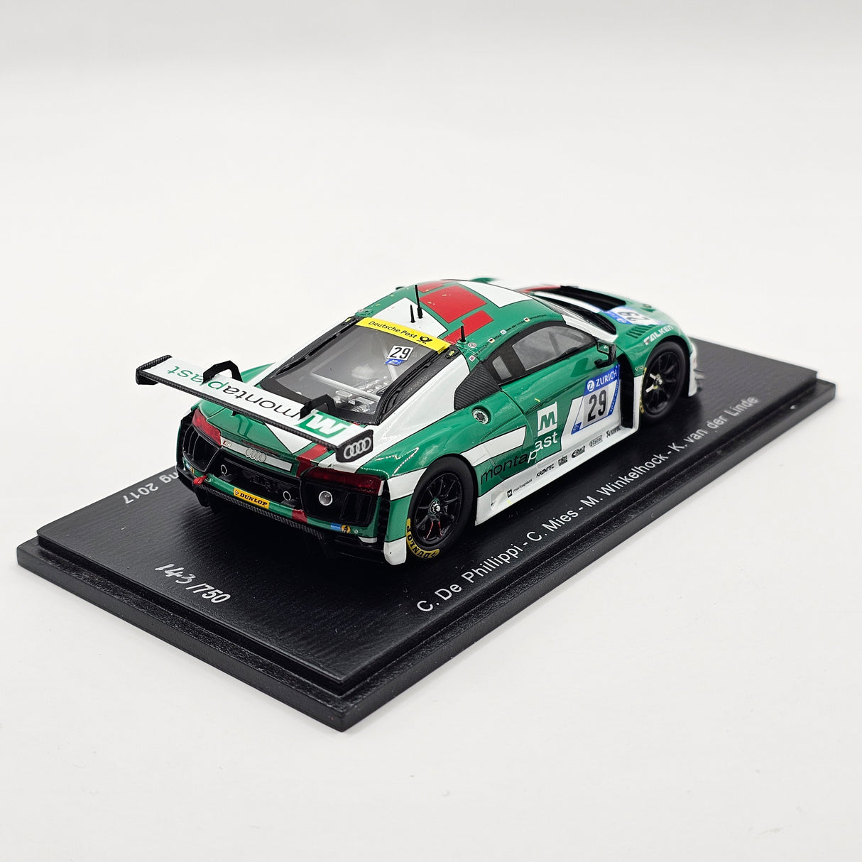 Spark Audi R8 LMS #29 Audi Sport Team Land Winner 24Hrs Nurburgring 2017 1/43 Scale