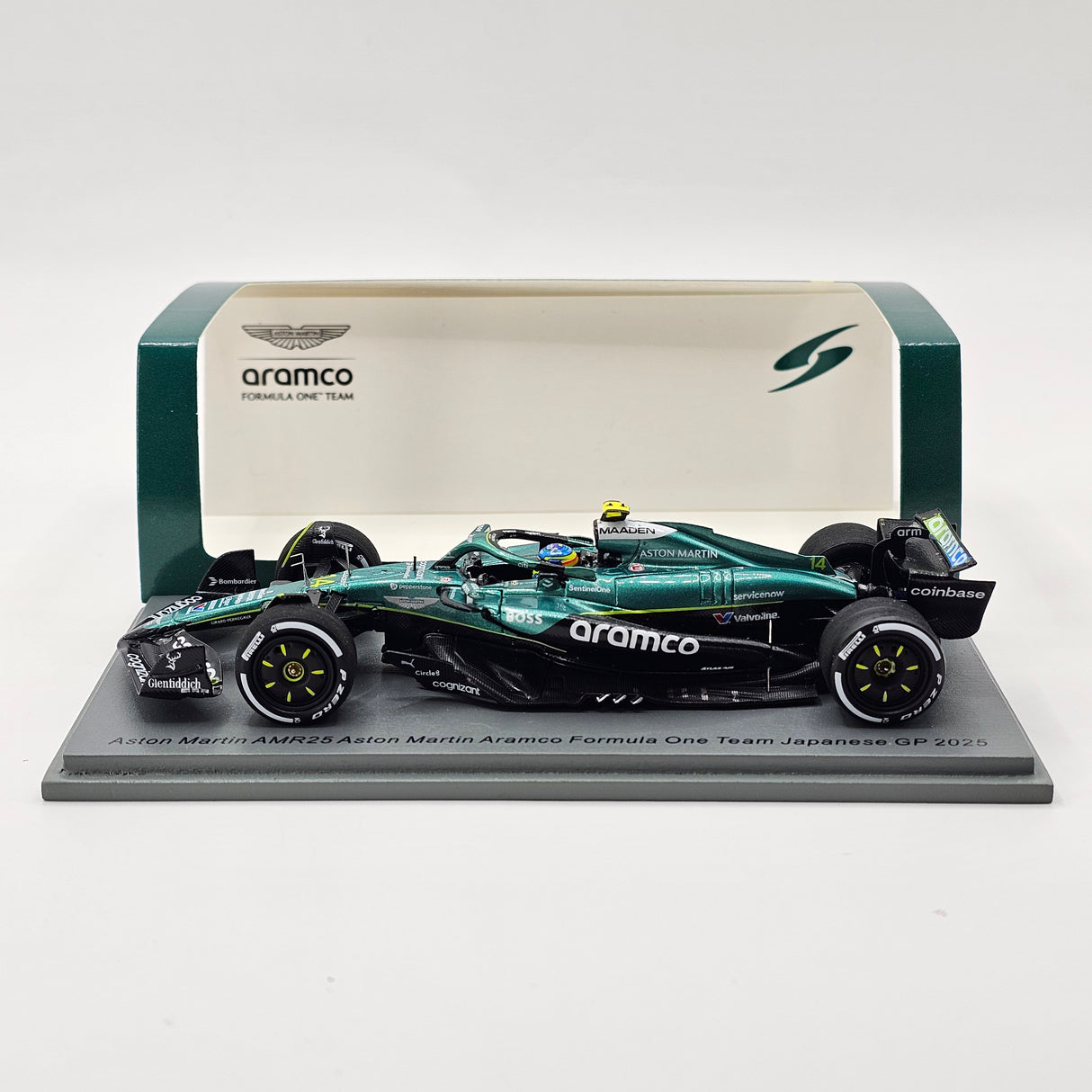 Spark Aston Martin AMR25 #14 Fernando Alonso Japanese GP 2025 1/43 Scale