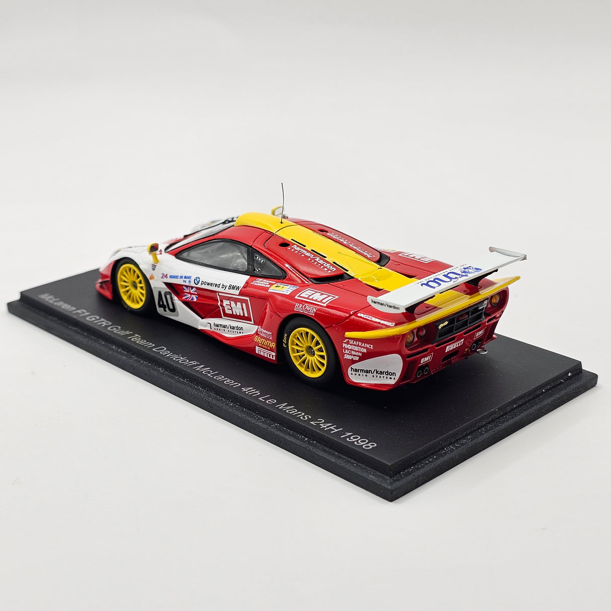 Spark McLaren F1 GTR #40 Gulf Team Davidoff McLaren 24Hrs Le Mans 1998 1/43 Scale