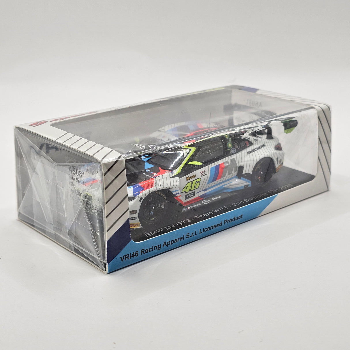 Spark BMW M4 GT3 #46 Team WRT 12Hrs Bathurst 2025 2nd 1/43 Scale AS081