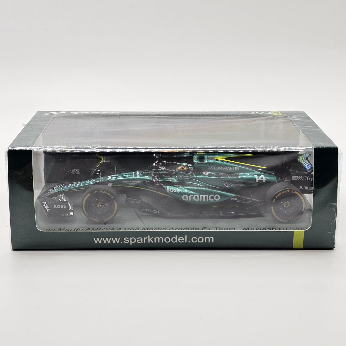 Spark Aston Martin AMR24 #14 Fernando Alonso Mexican F1 GP 2024 1/43 Scale S9553