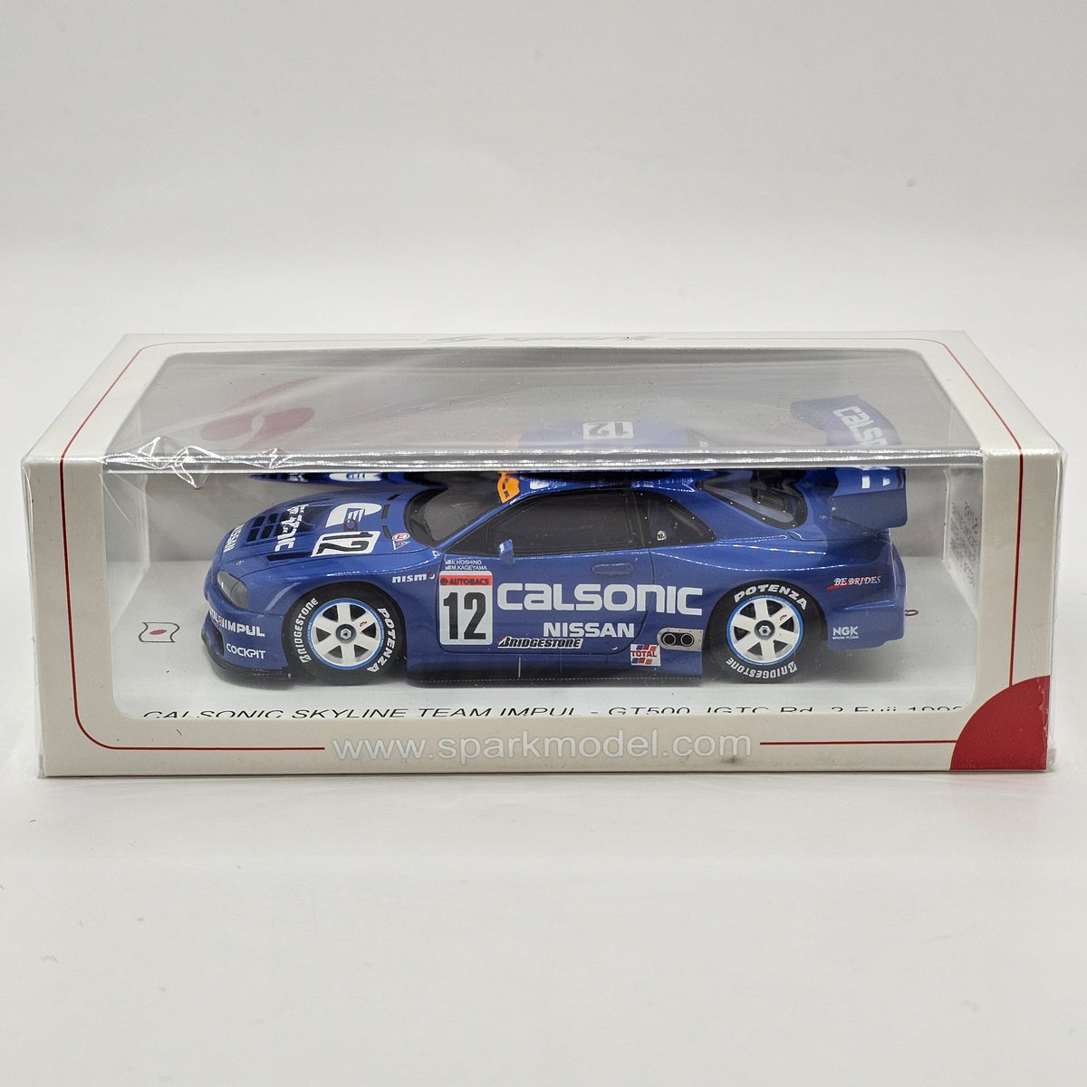Spark Nissan Skyline GT-R GT500 #12 Calsonic Team Impul JGTC 1999 1/43 Scale
