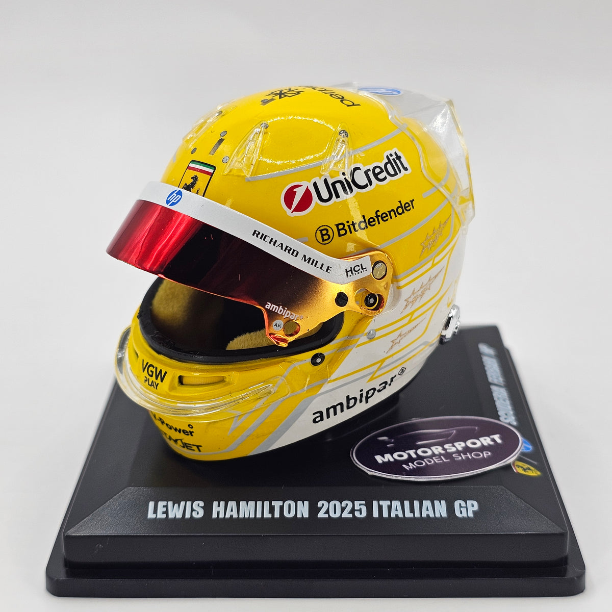 Looksmart Lewis Hamilton Italian GP 2025 Scuderia Ferrari HP 1/5 Scale Helmet LSHEL021