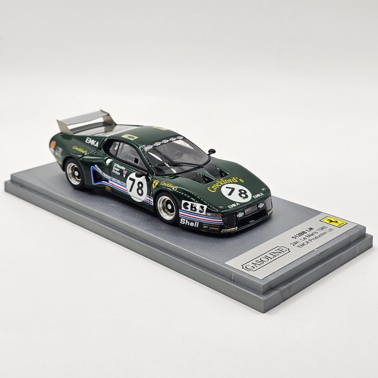 BBR Gasoline Ferrari 512BB/LM #78 Rosso Racing 24Hrs Le Mans 1980 1/43 Scale