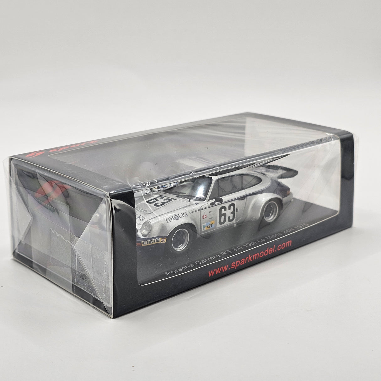 Spark Porsche 911 Carrera RS #63 Porsche Club Romand 24Hrs Le Mans 1975 1/43 Scale