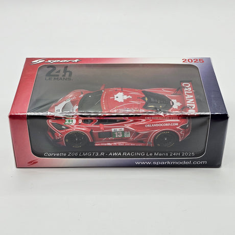 Spark Chevrolet Corvette Z06 LMGT3.R #13 AWA Racing 24 Hours of Le Mans 2025 1/43 Scale S9290