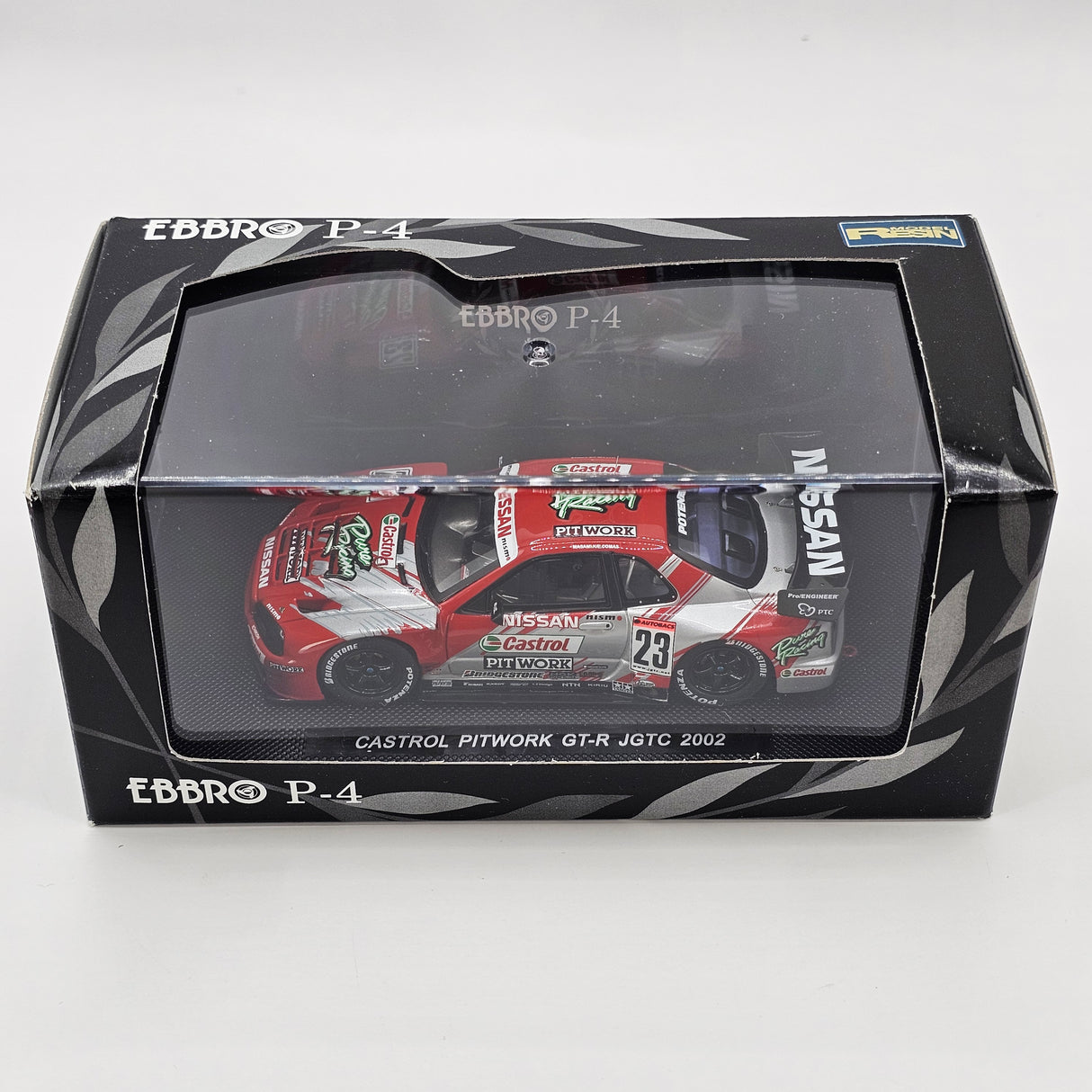 EBBRO P4 Nissan Skyline R34 GT-R #23 Castrol Pitwork JGTC GT500 2002 1/43 Scale