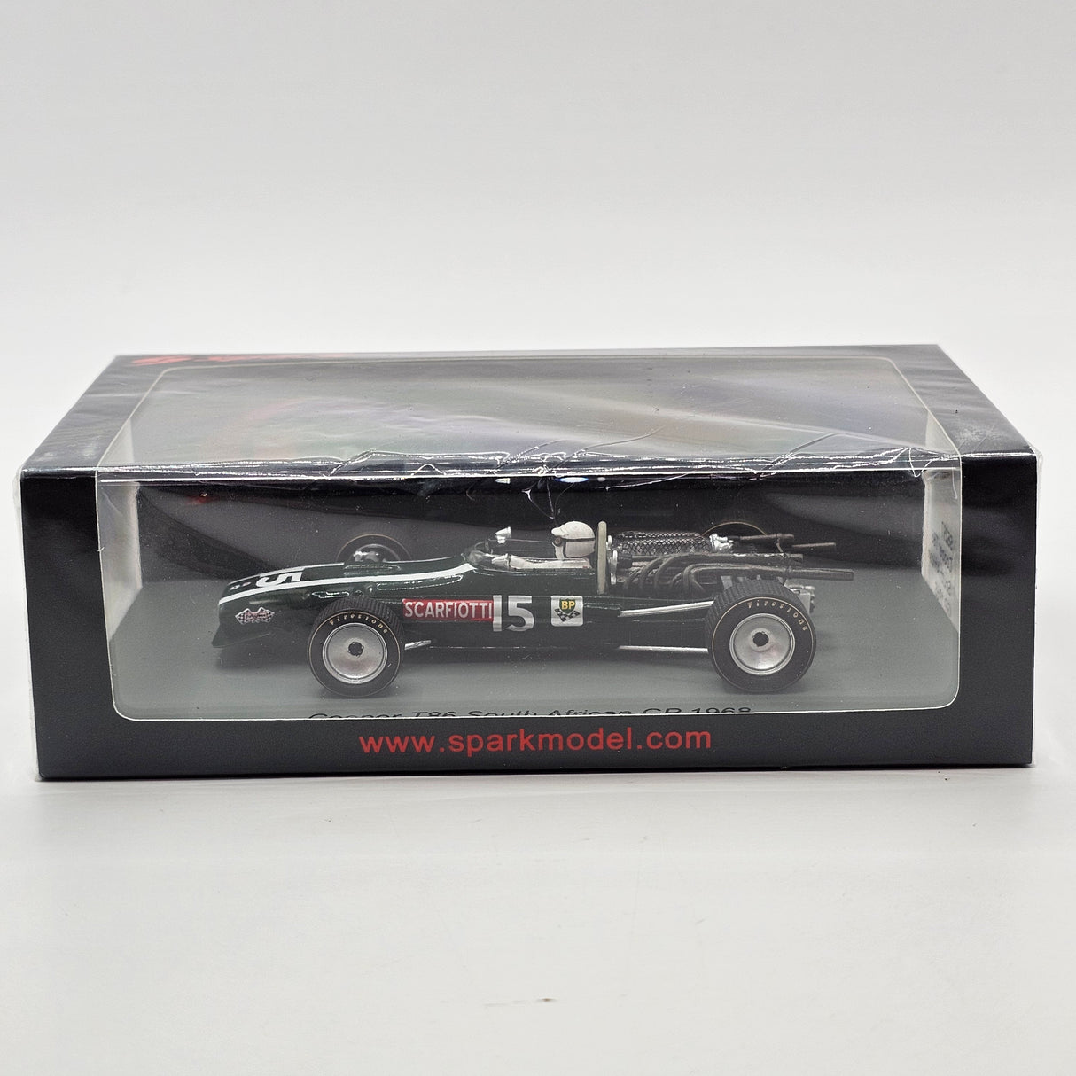 Spark Cooper T86 #15 Ludovico Scarfiotti South African GP Formula 1 1968 1/43 Scale