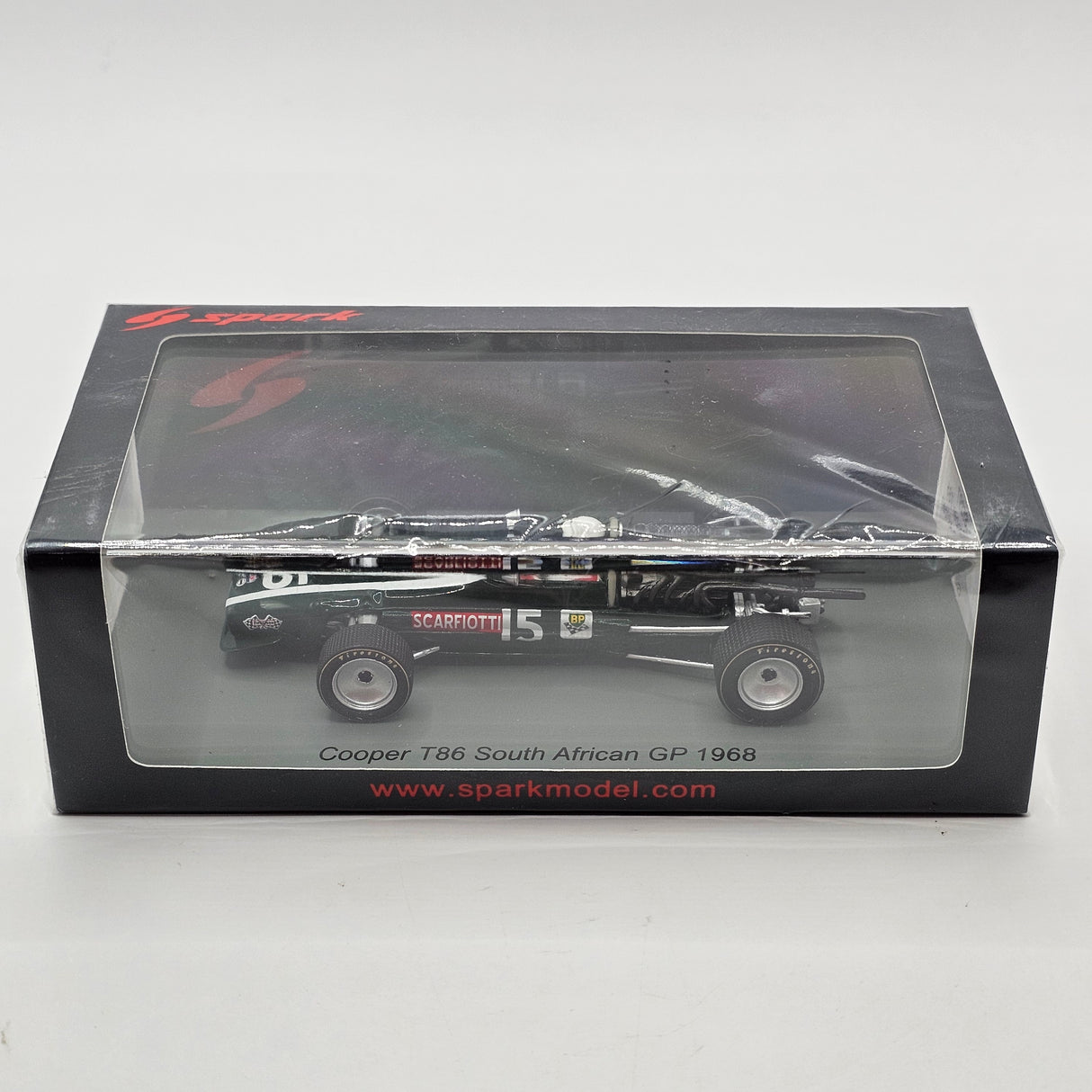 Spark Cooper T86 #15 Ludovico Scarfiotti South African GP Formula 1 1968 1/43 Scale