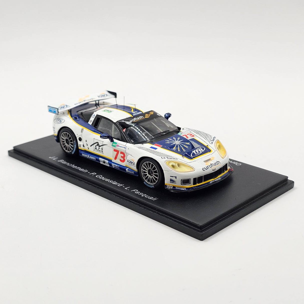 Spark Chevrolet Corvette C6.R #73 Luc Alphand Aventures 24Hrs Le Mans 2008 1/43 Scale