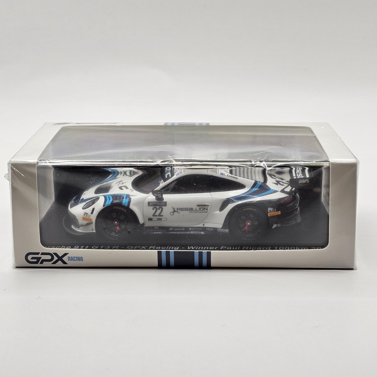 Spark Porsche 911 GT3R #22 GPX Martini Racing Winner Paul Ricard 1000KM 2021 1/43 Scale