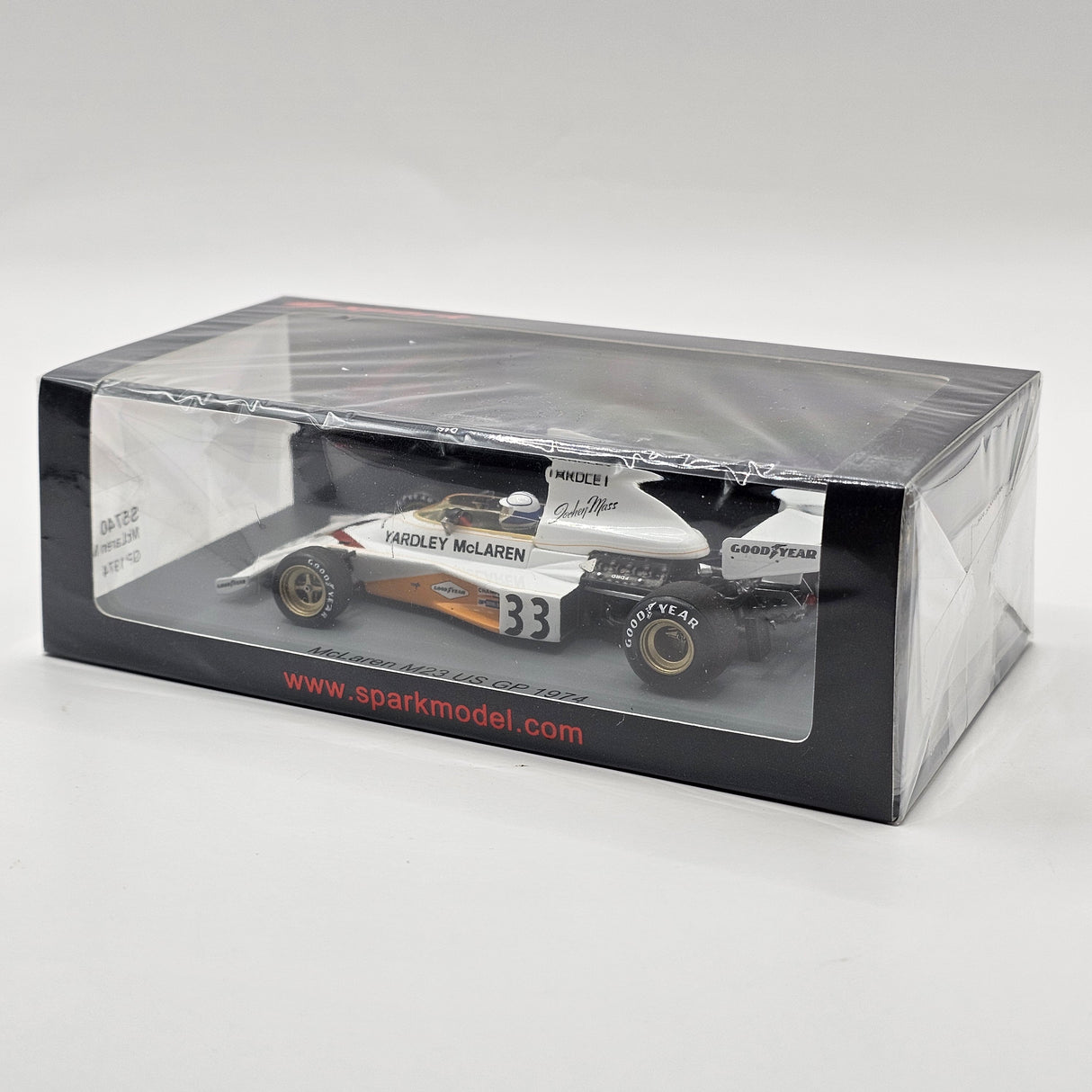 Spark McLaren M23 #33 Jochen Mass 1974 United States Formula 1 GP 1/43 Scale