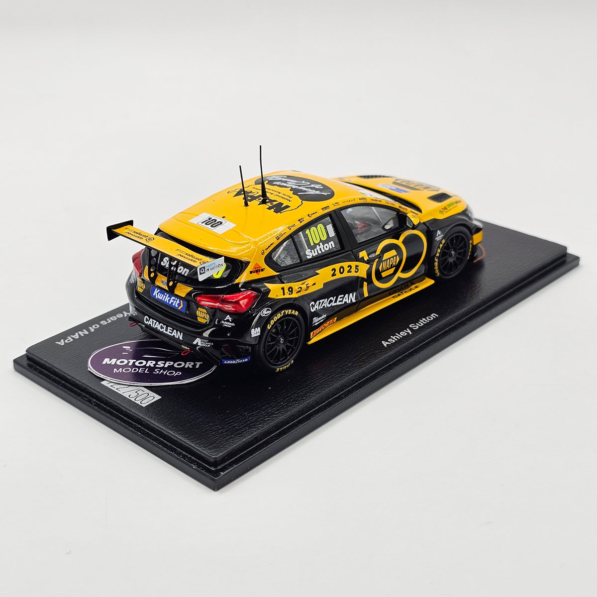 Spark Ford Focus BTCC #100 Ashley Sutton Brands Hatch Indy 2025 1/43 Scale UK041