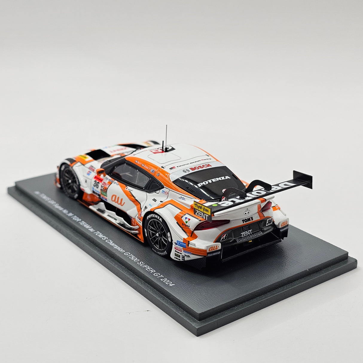 Spark Toyota au Tom's GR Supra #36 TGR GT500 2024 Super GT Champions 1/43 Scale