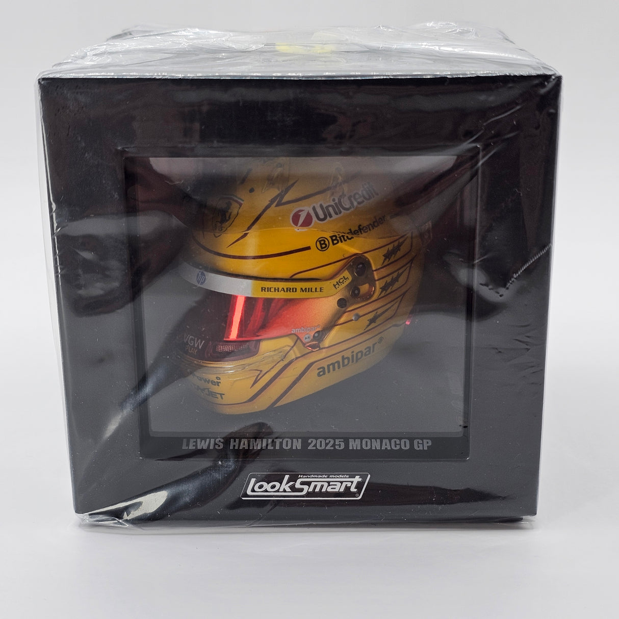 Looksmart Lewis Hamilton Monaco GP 2025 Scuderia Ferrari HP 1/5 Scale Helmet LSHEL016