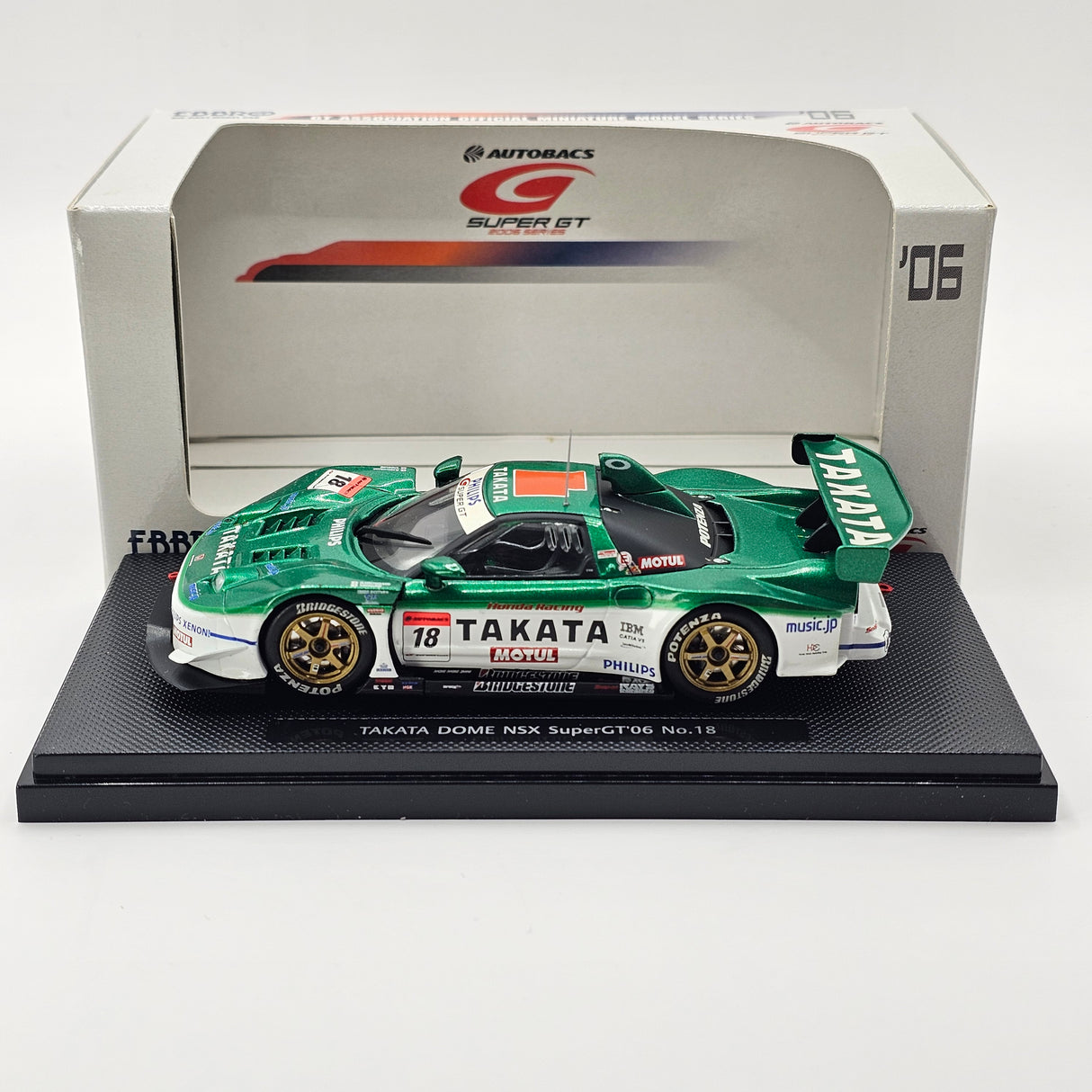 EBBRO Honda NSX #18 Takata Dome Super GT GT500 2006 1/43 Scale