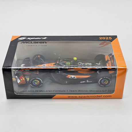 Spark McLaren MCL39 #4 Lando Norris Monaco F1 GP 2025 Winner 1/43 Scale S9622