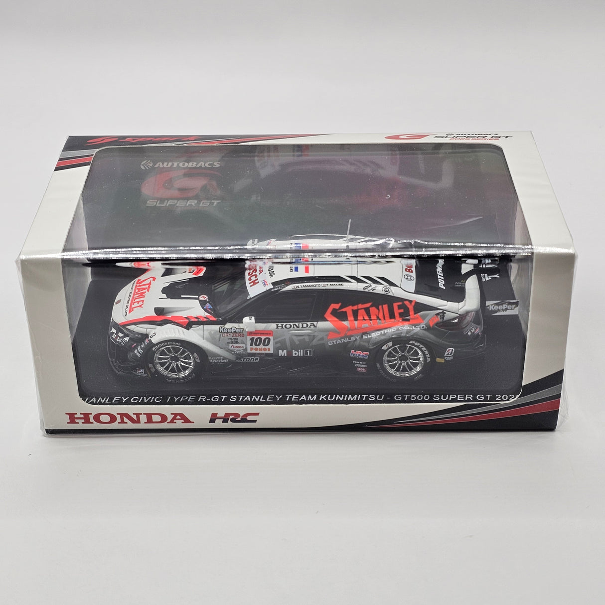 Spark Honda Civic Type R-GT #100 Stanley Team Kunimitsu Super GT GT500 2025 1/43 Scale