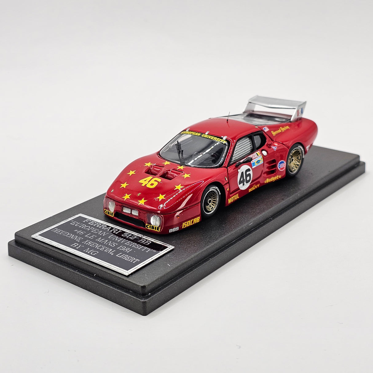 MG Models Ferrari 512BB/LM #46 Rennod Racing 24Hrs Le Mans 1981 1/43 Scale