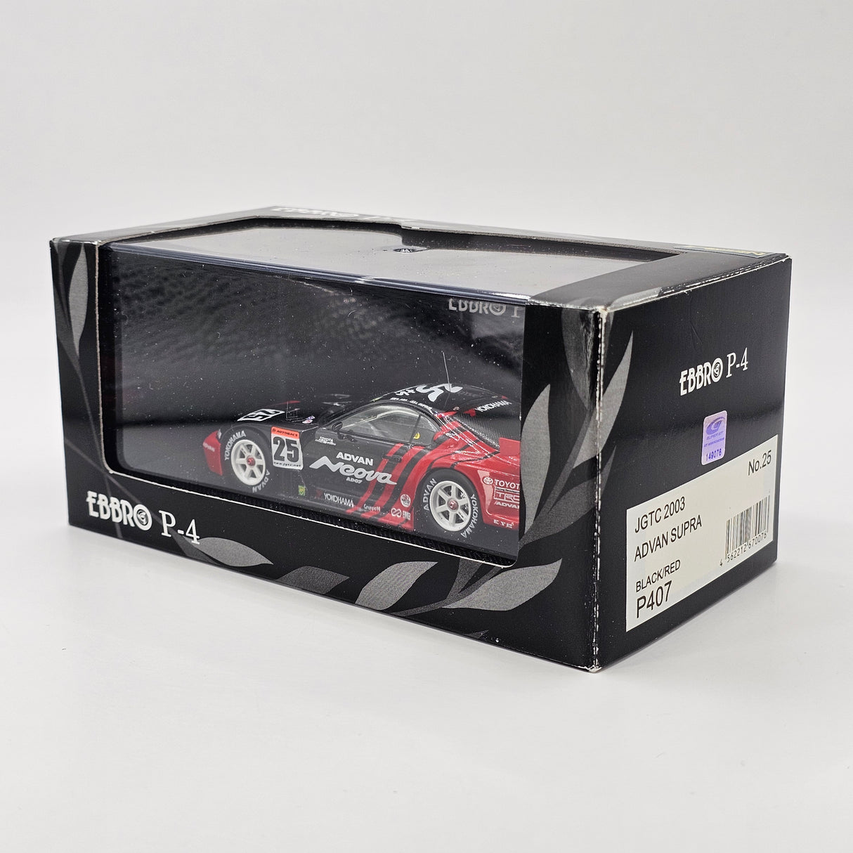 EBBRO P4 Toyota Supra GT500 #25 Team Advan Tsuchiya JGTC 2003 1/43 Scale