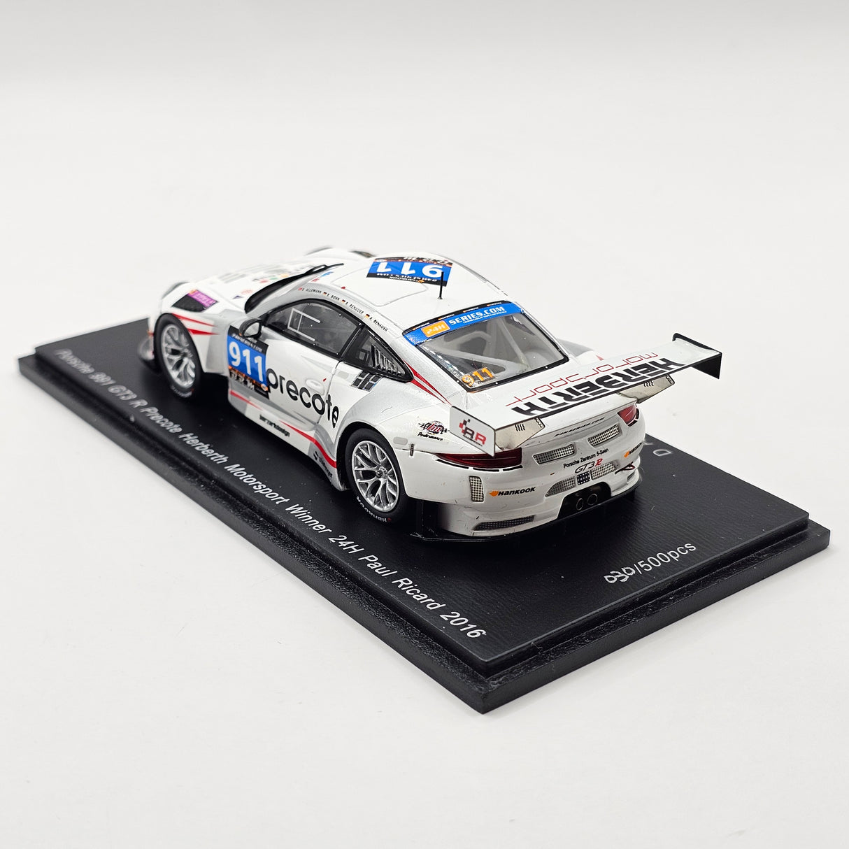 Spark Porsche 991 GT3R #911 Precote Herberth Winner 24Hrs Paul Ricard 2016 1/43 Scale